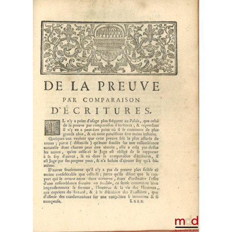 TRAITÉ DE LA PREUVE PAR TÉMOINS EN MATIÈRE CIVILE, CONTENANT LE COMMENTAIRE LATIN ET FRANçOIS DE M. JEAN BOICEAU [...], SUR L...