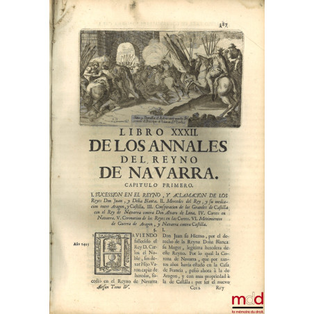 ANNALES DEL REYNO DE NAVARRA. COMPUESTOS POR EL P. JOSEPH DE MORET, DE LA COMPAÑIA DE JESUS, NATURAL DE PAMPLONA. CHRONISTA D...