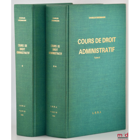 COURS DE DROIT ADMINISTRATIF