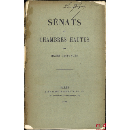 SÉNATS ET CHAMBRES HAUTES, [incomplet]