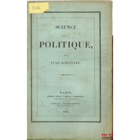 SCIENCE DE LA POLITIQUE