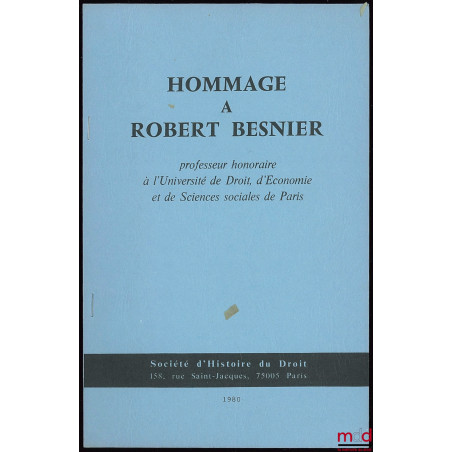 ÉCONOMIE ET BIENFAISANCE EN LORRAINE AU TEMPS DE STANISLAS, extrait des Mélanges Robert BESNIER