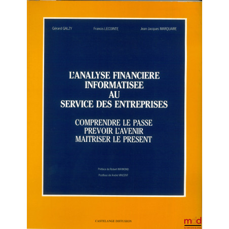 L’ANALYSE FINANCIÈRE INFORMATISÉE AU SERVICE DES ENTREPRISES. COMPRENDRE LE PASSÉ - PRÉVOIR L’AVENIR - MAÎTRISER LE PRÉSENT