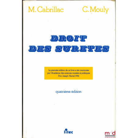 DROIT DES SÛRETÉS, 4e éd.