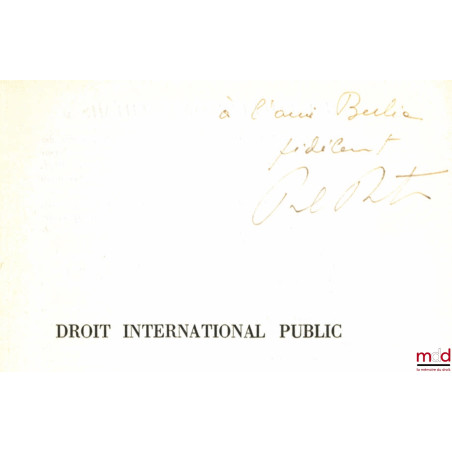 DROIT INTERNATIONAL PUBLIC, coll. Thémis, série Manuels juridiques, économiques et politiques