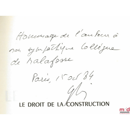 LE DROIT DE LA CONSTRUCTION, 8ème éd.