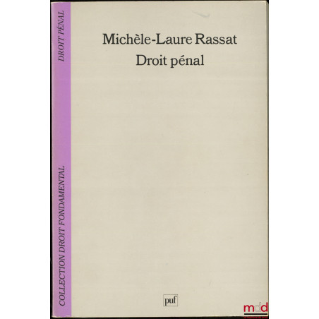 DROIT PÉNAL, coll. Droit fondamental / Droit pénal