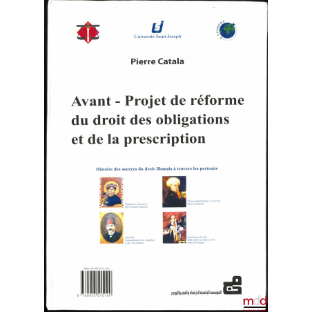 AVANT-PROJET DE RÉFORME DU DROIT DES OBLIGATIONS ET DE LA PRESCRIPTION, Histoire des sources du droit libanais à travers les ...