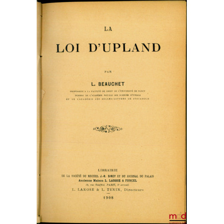 LA LOI D’UPLAND