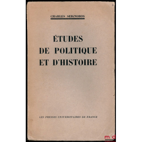ÉTUDES DE POLITIQUE ET D’HISTOIRE