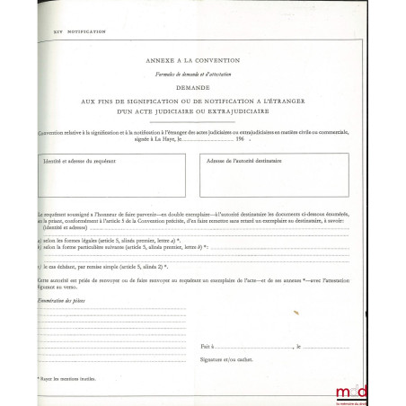 RECUEIL DES CONVENTIONS DE LA HAYE, Adoptées par les 7e, 8e, 9e, 10e et 11e Sessions (1951, 1956, 1960, 1964 et 1968), ainsi ...