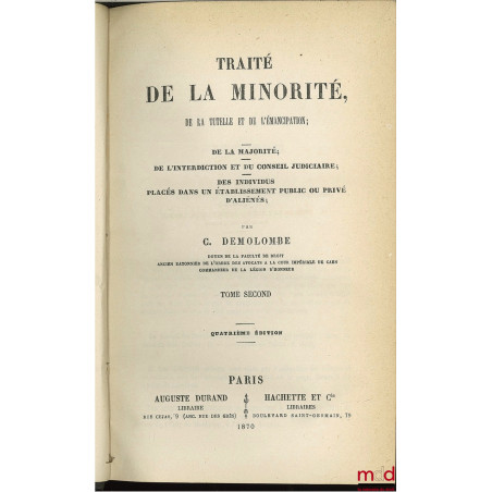 COURS DE CODE NAPOLÉON, tomes 8 à 20 et 22 à 30 (mq. les 1 à 7, t. 21 et 31, édition composite