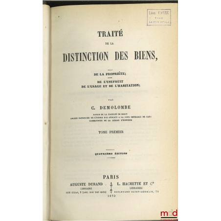 COURS DE CODE NAPOLÉON, tomes 8 à 20 et 22 à 30 (mq. les 1 à 7, t. 21 et 31, édition composite