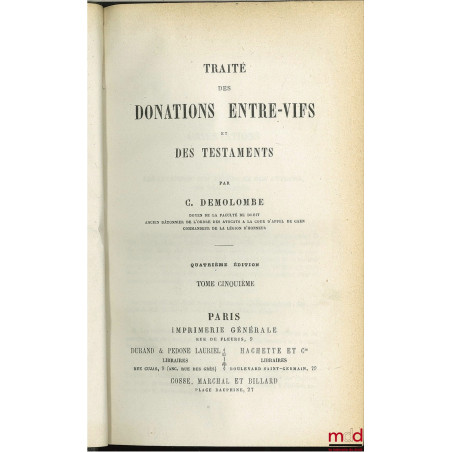 COURS DE CODE NAPOLÉON, tomes 8 à 20 et 22 à 30 (mq. les 1 à 7, t. 21 et 31, édition composite