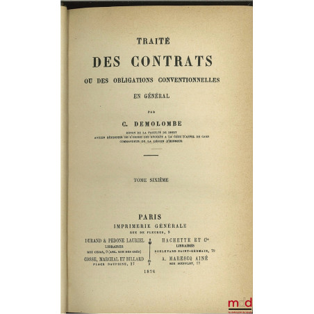 COURS DE CODE NAPOLÉON, tomes 8 à 20 et 22 à 30 (mq. les 1 à 7, t. 21 et 31, édition composite