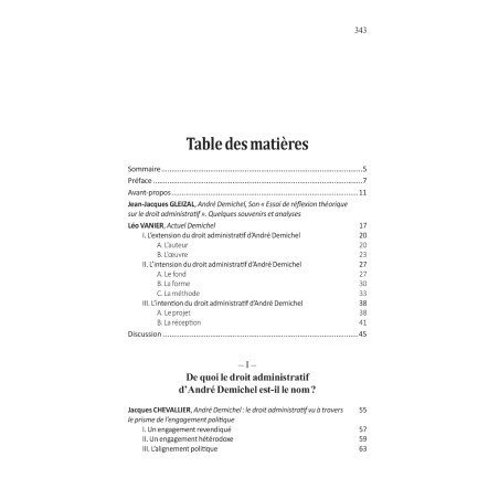 LE DROIT ADMINISTRATIF D?ANDRÉ DEMICHELActes du colloque virtuel organisé les 8 et 9 avril 2021 par le CERMUD de l?ULHN sou...