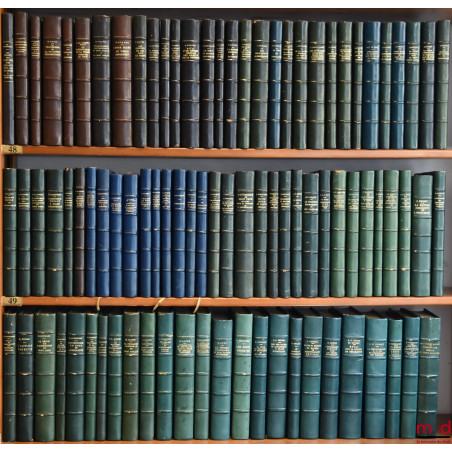 [BIBLIOTHÈQUE DE DROIT PRIVÉ - COLLECTION PERSONNELLE DE HENRY SOLUS]Ensemble de 89 thèses de la Bibliothèque de Droit privé...