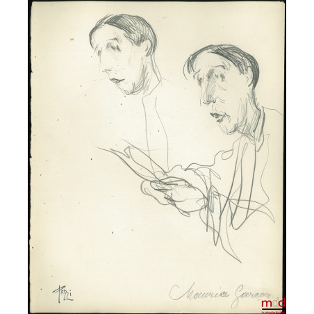 Portrait de Maurice Garçon, Dessin original au crayon