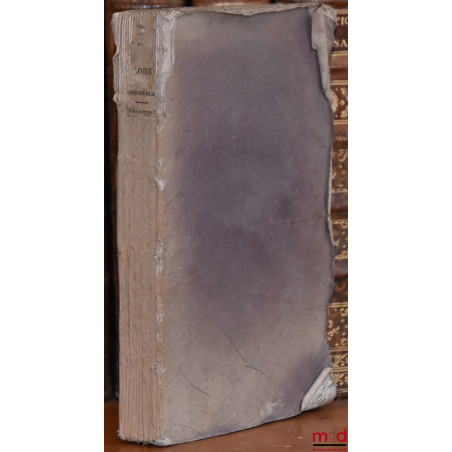 CODE DE COMMERCE, Édition conforme à l?édition originale de l?Imprimerie Impériale ; à laquelle on a ajouté l?exposé des moti...