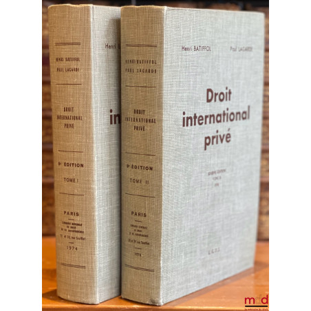 DROIT INTERNATIONAL PRIVÉ, 6e éd.