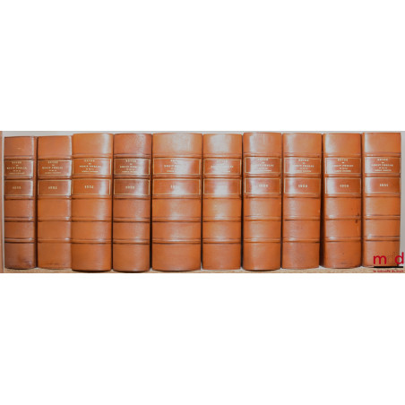 REVUE DU DROIT PUBLIC ET DE LA SCIENCE POLITIQUE EN FRANCE ET À L’ÉTRANGER, Ferdinand LARNAUDE (dir.)…, de 1894 [tête de coll...