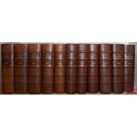 REVUE DU DROIT PUBLIC ET DE LA SCIENCE POLITIQUE EN FRANCE ET À L’ÉTRANGER, Ferdinand LARNAUDE (dir.)…, de 1894 [tête de coll...