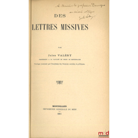 DES LETTRES MISSIVES