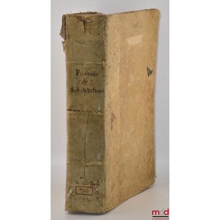 Tractatus de substitutionibus In Duas Partes distinctus, quarum prima continet directa summatim, Hoc est, De Substitutionibus...