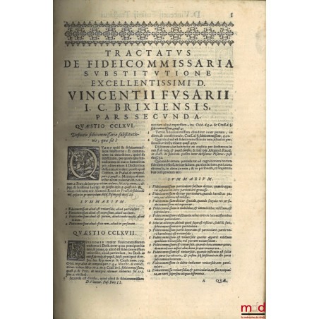 Tractatus de substitutionibus In Duas Partes distinctus, quarum prima continet directa summatim, Hoc est, De Substitutionibus...