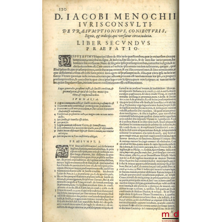t. I : Iacobi Menochii iuriscons. Papiensis, regii ducalisque senatoris, Ac redituum extraordinariorum Regiæ Maiestatis Catho...