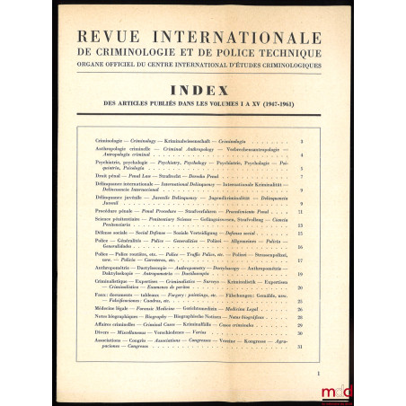 TRAITÉ ÉLÉMENTAIRE DE DROIT CRIMINEL ET DE LÉGISLATION PÉNALE COMPARÉE, 2e éd. revue et mise à jour