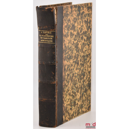 LA PROCÉDURE EN TABLEAUX SYNOPTIQUES