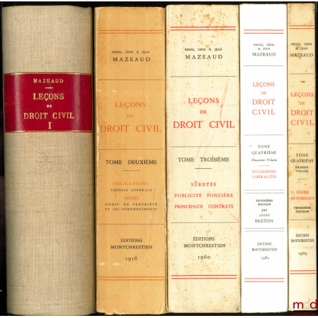 LEÇONS DE DROIT CIVIL :t. I [Nouvelle Licence, Première année] : Introduction à l’étude du droit privé : Droits - Preuves - ...
