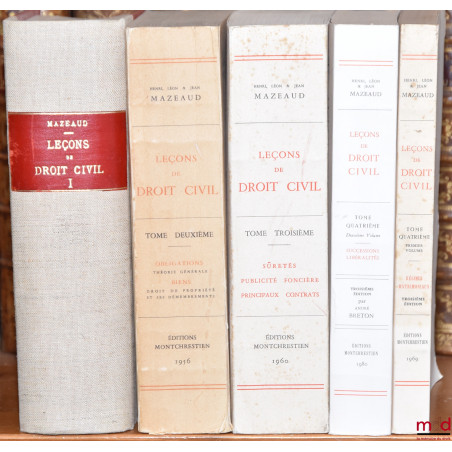 LEÇONS DE DROIT CIVIL :t. I [Nouvelle Licence, Première année] : Introduction à l’étude du droit privé : Droits - Preuves - ...