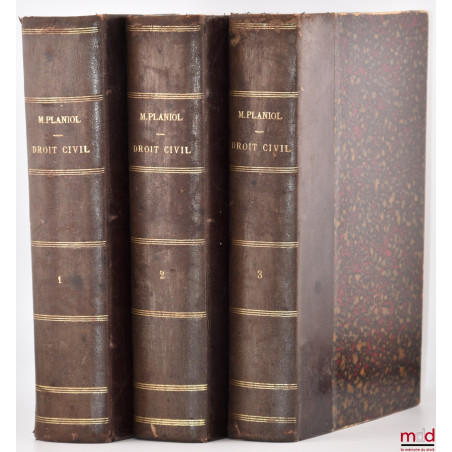 TRAITÉ ÉLÉMENTAIRE DE DROIT CIVIL conforme au programme officiel des Facultés de Droit, 5e éd.