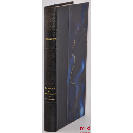 ESSAI SUR LA NOTION ET LE RÉGIME JURIDIQUE DU SERVICE PUBLIC INDUSTRIEL OU COMMERCIAL