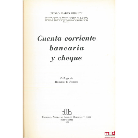 CUENTA CORRIENTE BANCARIA Y CHEQUE