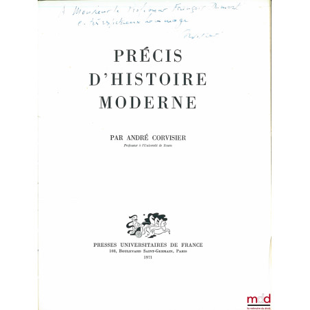 PRÉCIS D’HISTOIRE MODERNE