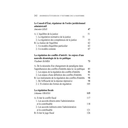 RÉGULATIONSPréface de Bertrand du Marais﻿Actes du colloque organisé par le Centre de Recherche sur le Droit Publicde l’Un...