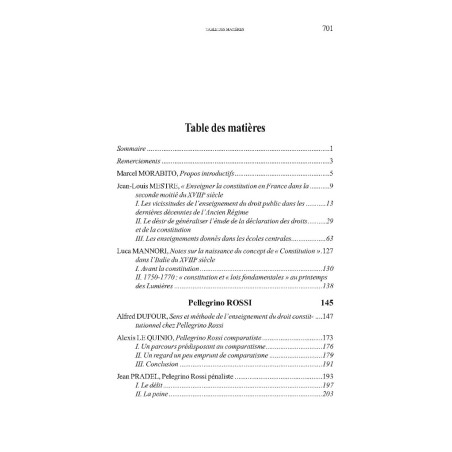 Giuseppe COMPAGNONI, Gaetano FILANGIERI, Pellegrino ROSSI Trois précurseurs italiens du droit constitutionnelContributions...