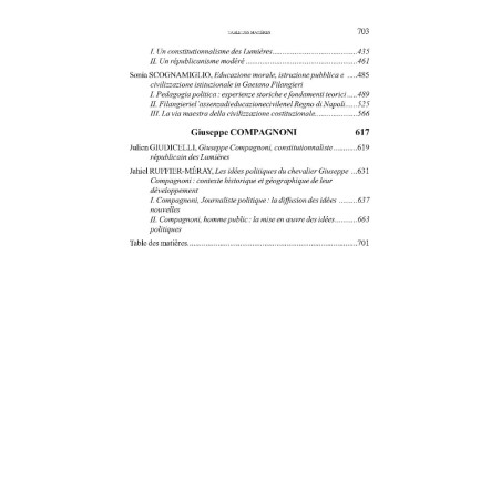 Giuseppe COMPAGNONI, Gaetano FILANGIERI, Pellegrino ROSSI Trois précurseurs italiens du droit constitutionnelContributions...