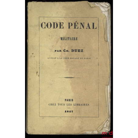 CODE PÉNAL MILITAIRE