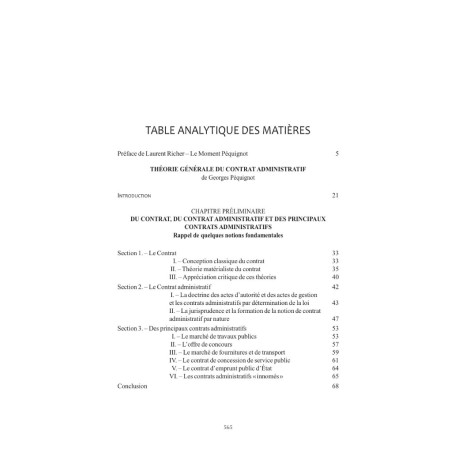 THÉORIE GÉNÉRALE DU CONTRAT ADMINISTRATIF Préface de Laurent RICHERRéimpression de l?éd. de 1945 chez A. Pédone, entière...