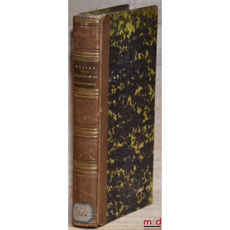 PROGRAMME du COURS ÉLÉMENTAIRE DE LÉGISLATION ET DE JURISPRUDENCE professé À L’ÉCOLE ROYALE FORESTIÈRE