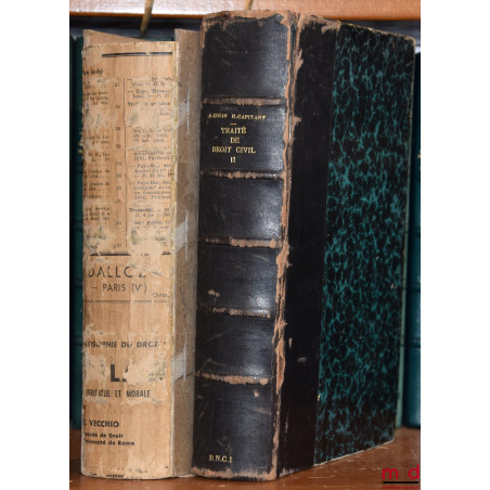 TRAITÉ DE DROIT CIVIL de A. C. et H. C. refondu par L. Julliot de la Morandière