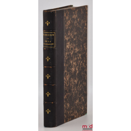 DE LA SOLIDARITÉ ET DE L’INDIVISIBILITÉ