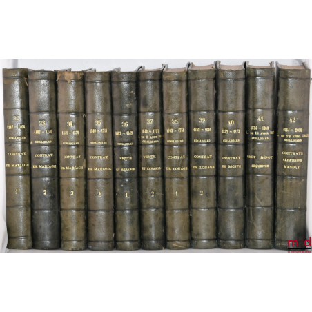 COURS DE CODE NAPOLÉON, t. I à X : 6e éd., t. XII et XIII : 7e éd, t. XIII à XVII : 6e éd., t. XVIII à XXIII : 4e et 6e éd., ...