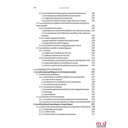 TRAITÉ DE DROIT CRIMINEL ET PÉNALdimension historique, contemporaine, européenne