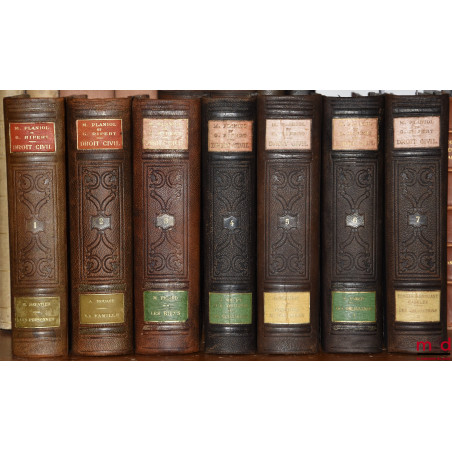 TRAITÉ PRATIQUE DE DROIT CIVIL FRANÇAIS, 1re éd. :t. I : Les personnes - État et capacité, Avec le concours de René Savatier...