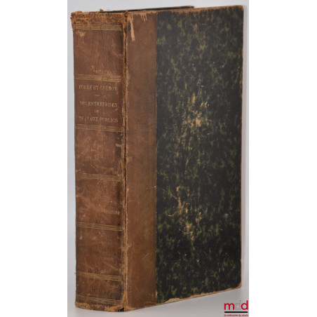 DES ENTREPRISES DE TRAVAUX PUBLICS SOUMISES AUX CLAUSES ET CONDITIONS GÉNÉRALES DES PONTS ET CHAUSSÉES ET AU CAHIER DU SERVIC...